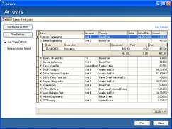 View detailed arrears information with ease