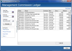 Analyse management commission information